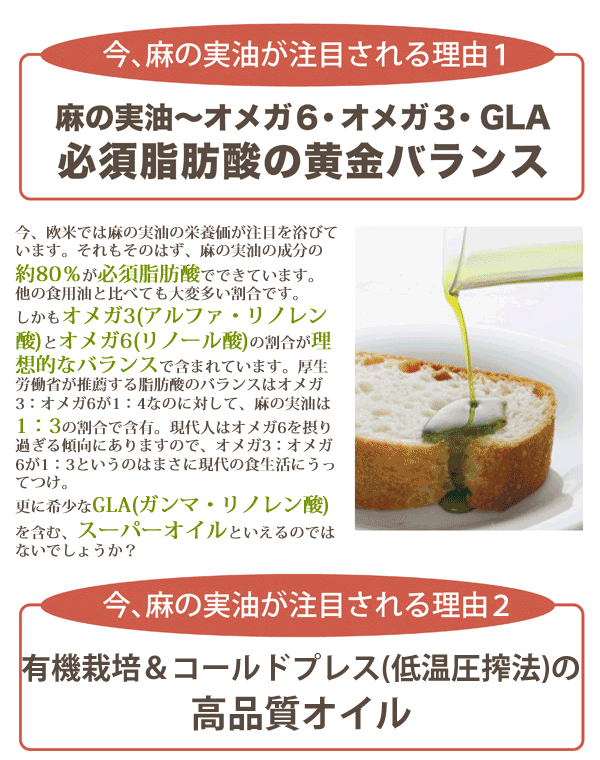 有機 麻の実油 l ヘンプシードオイル 230g コールドプレス 非加熱 有機栽培 麻の実 有機JAS認証 γ-リノレン酸 ガンマリノレン酸 必須脂肪酸 オメガ3 オメガ6 オーガニック オイル ヴィーガン ベジタリアン ヘンプキッチン Hemp Kichen カナダ産