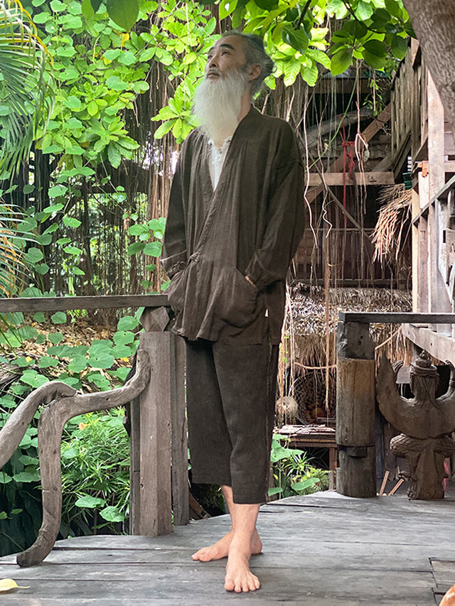 asana ヘンプ100% NEW テロテロ 作務衣・草木染め
