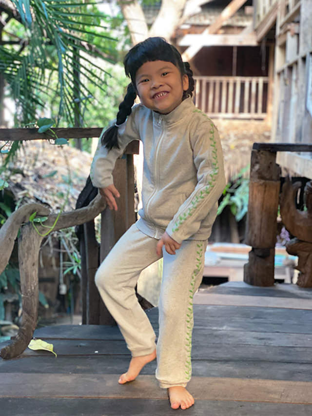 パヤカ asana KIDS ヘンプコットン 厚手 ジャージ トップス・きなり【トップス】麻 子供服 キッズ エスニック アジアンファッション リゾートコーデ