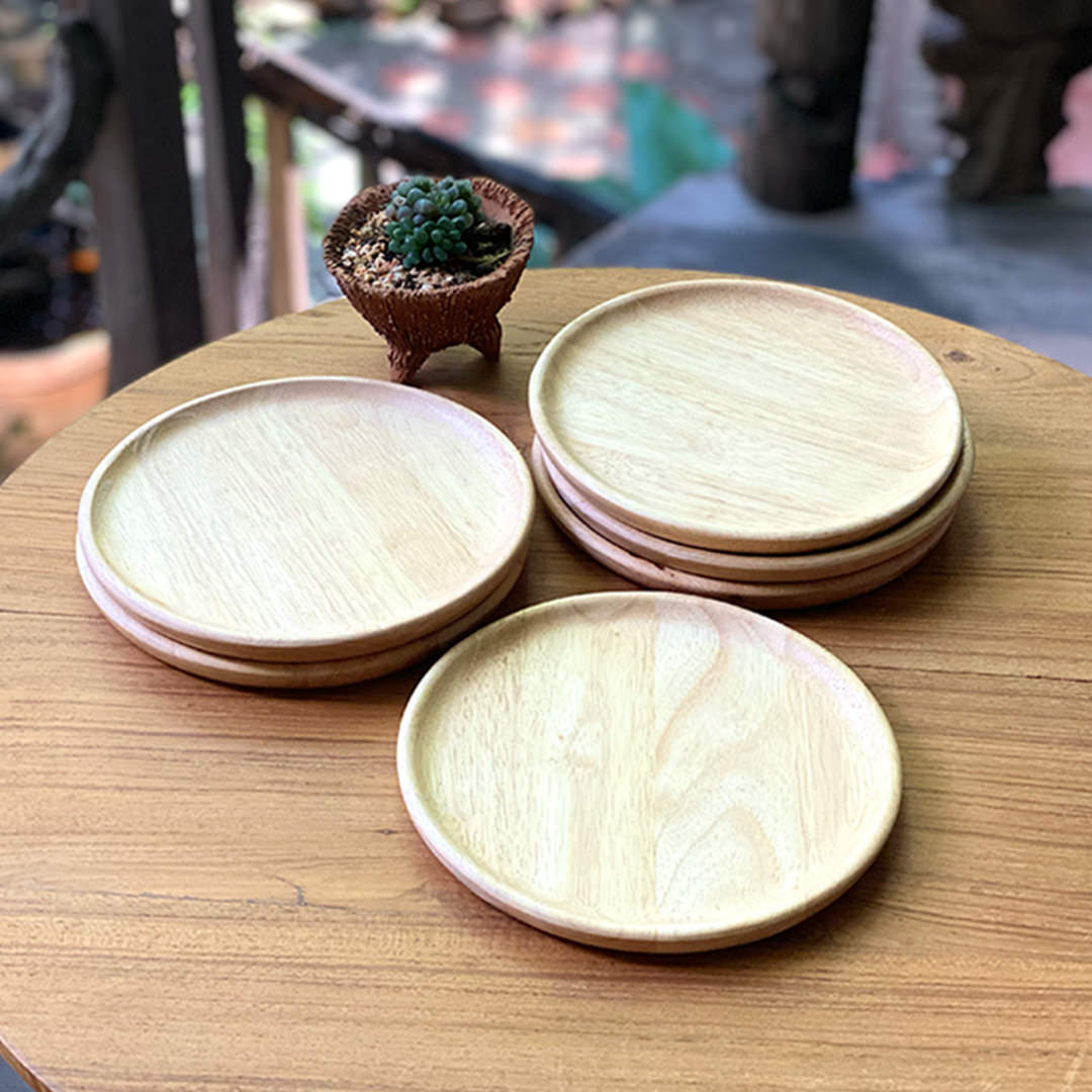 Rakuten - WOOD 丸皿 ＜1枚＞エスニック アジアン雑貨