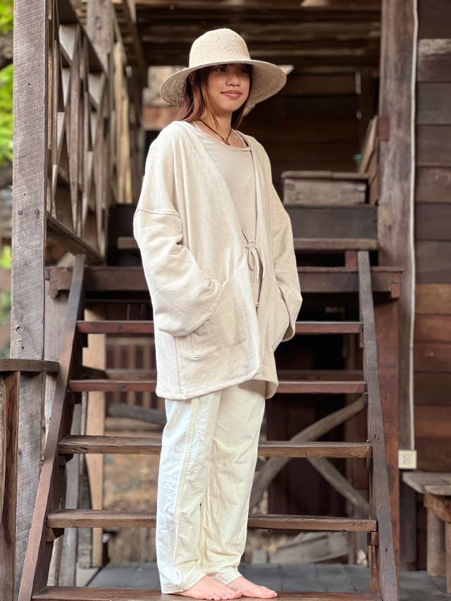 asana ヘンプコットン ふかふかジャケット＜きなり＞【送料当店負担】エスニック アジアン ファッション