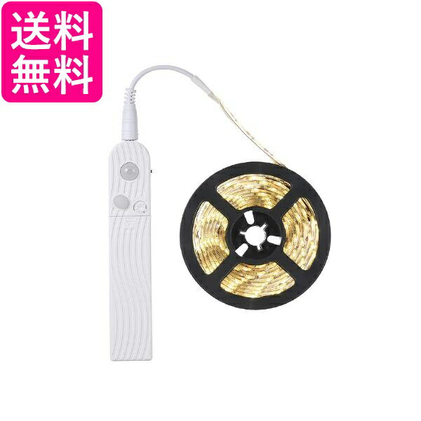 テープライト LED 人感センサー 温白色 3m 電池 USB 2way 間接照明 寝室 おしゃれ センサーライト 階段 フロアライト 足元灯 (管理S) 送料無料