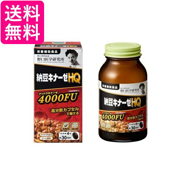 野口医学研究所 納豆キナーゼHQ 120粒（約30日分） 納豆キナーゼ4000FU 送料無料