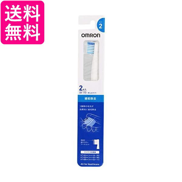 OMRON SB-172 オムロン SB172 2本入り 歯垢除去ブラシ 音波式電動歯ブラシ替えブラシ (SB-072 後継品) 送料無料