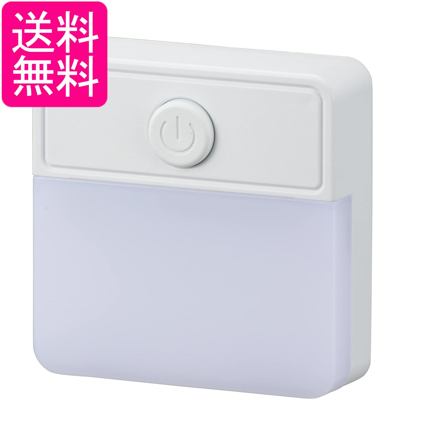 オーム電機 NIT-ALA6PSQ-WL 06-1723 薄型LEDナイトライト スイッチ式 電球色 OHM 送料無料