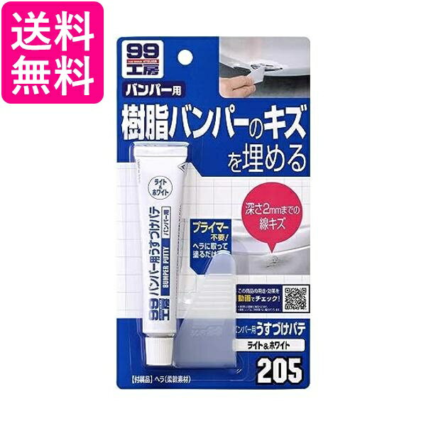 ソフト99 09205 バンパー用 うすづけパテ ライトカラー用 ライト＆ホワイト 26g キズ補修 補修用品 SOFT99 送料無料