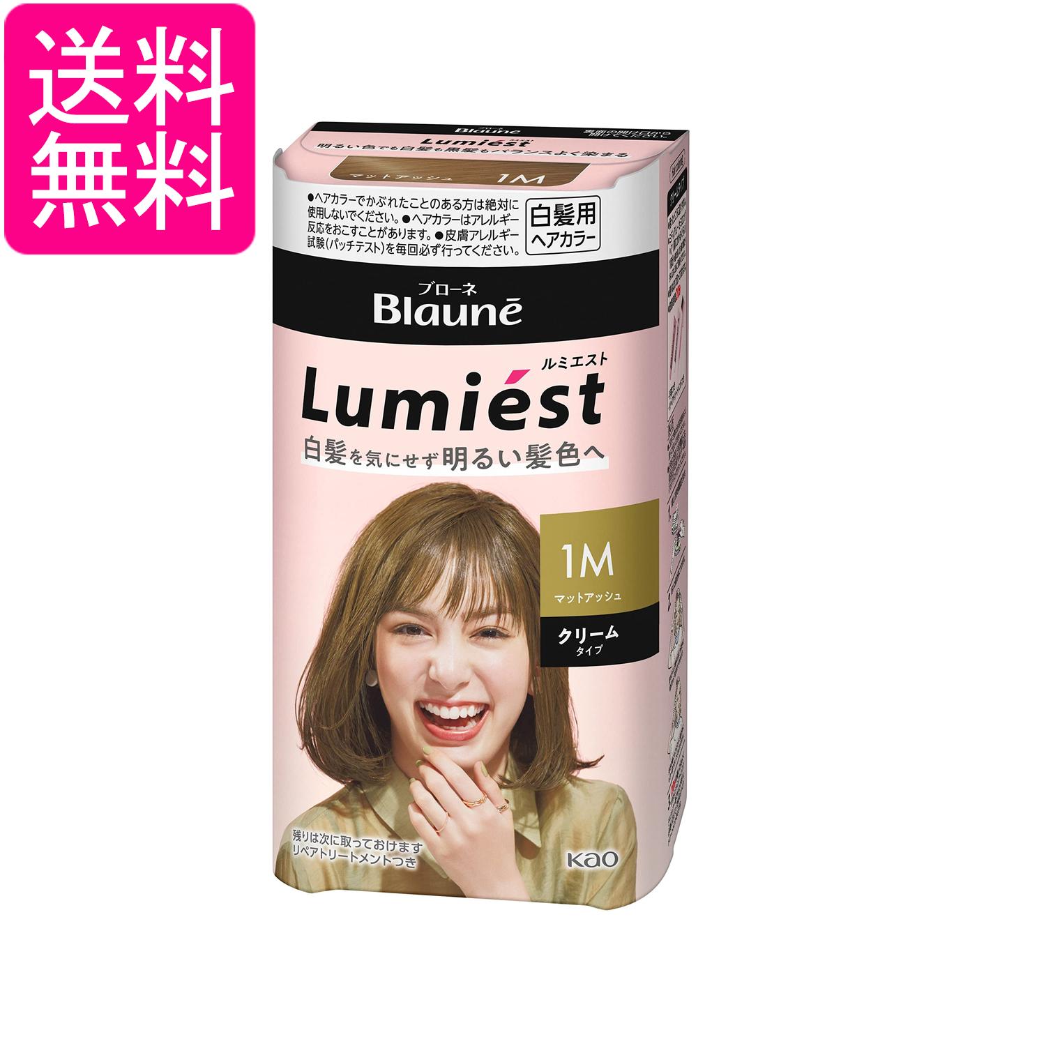 花王 ブローネ ルミエスト ヘアカラー 1M マットアッシュ クリームタイプ 白髪用ヘアカラー 白髪染め 108g 送料無料