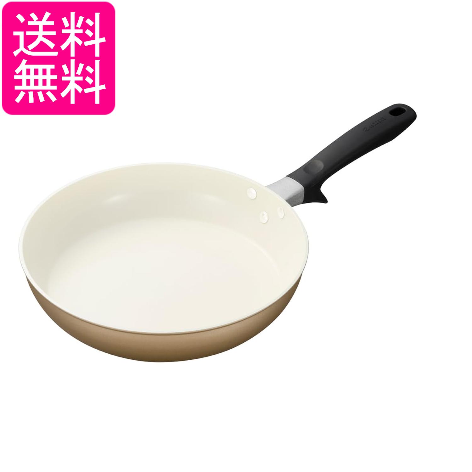 京セラ CF-28C-WBG ベージュ フライパン 28cm セラブリッド PFAS フッ素 不使用 セラミック IH ガス 対応 送料無料