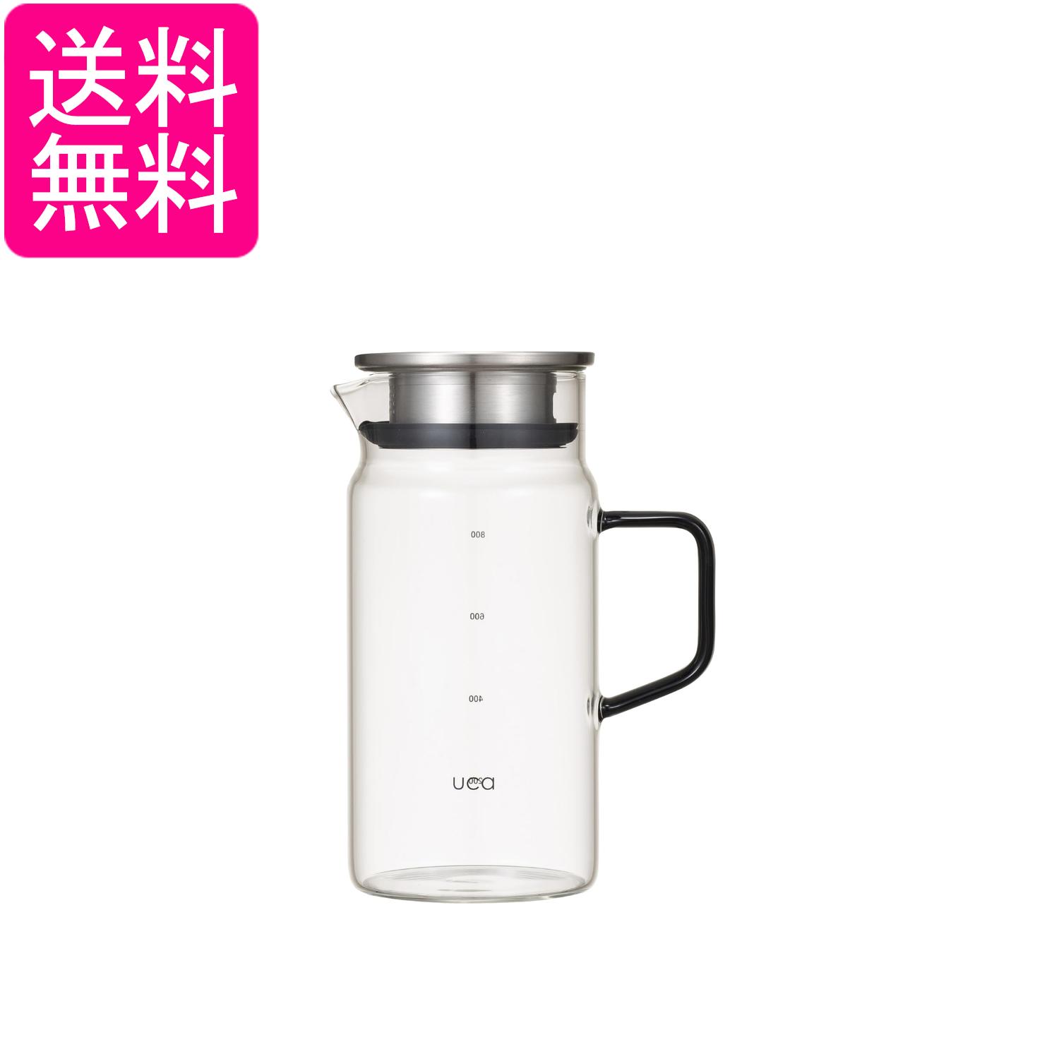 シービージャパン uca LOG 耐熱ガラスウォータージャグ ハンドル付き 1.0L フィルター付き 送料無料
