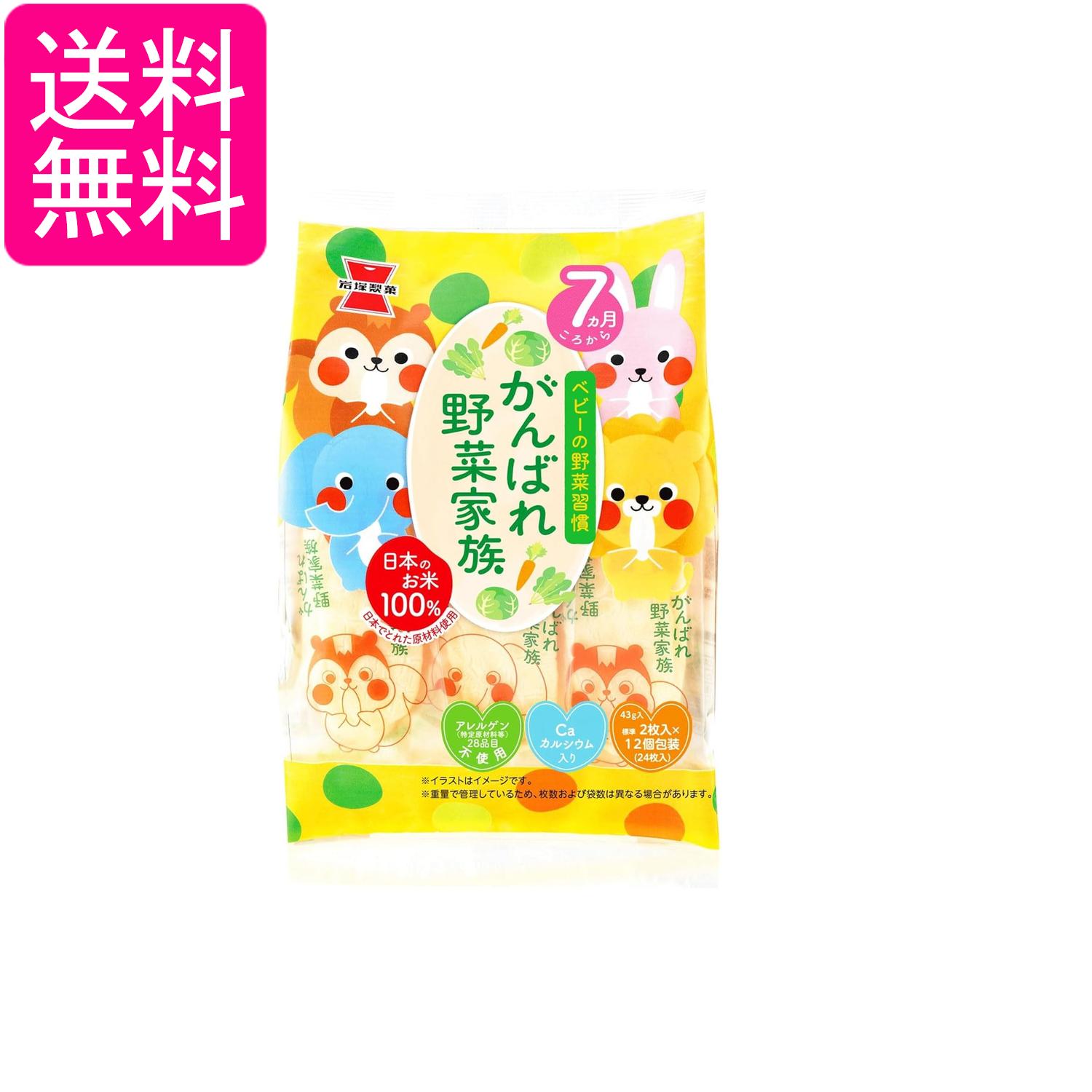 岩塚製菓 がんばれ野菜家族 43g 送料無料