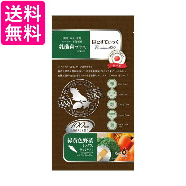 はむすてぃっく Premium100 乳酸菌プラス 緑黄色野菜ミックス 5g×6本 小動物 うさぎ ハムスター ハリネズミ おやつ フード 送料無料