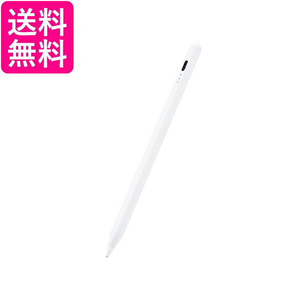エレコム P-TPACSTAP04WH iPad専用 タッチペン 金属製ペン先 ホワイト パームリジェクション対応USB-A充電式 ELECOM 送料無料