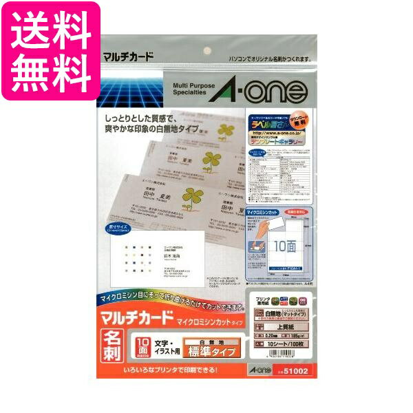 乐天商城 - 3個セット エーワン 51002 マルチカード 名刺 100枚分 送料無料