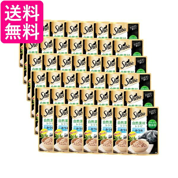 48個セット シーバ 自然素材レシピ かつお 35g 成猫用 送料無料