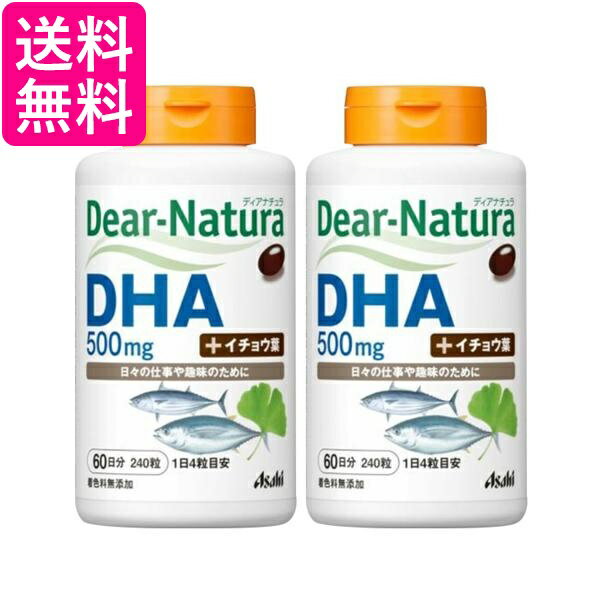 2個セット アサヒ ディアナチュラ DHA with イチョウ葉 240粒 送料無料