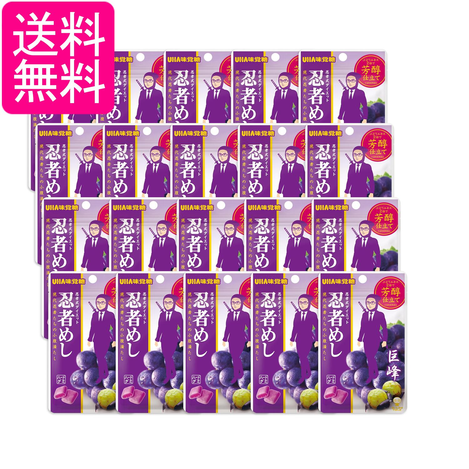 20個セット UHA味覚糖 e－ma 忍者めし 巨峰味 20g 送料無料