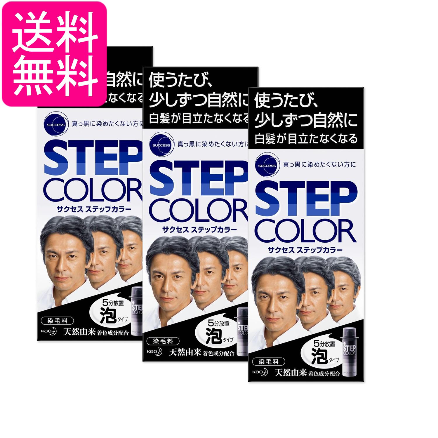 3個セット 花王 サクセス ステップカラー 110g 白髪染め 送料無料
