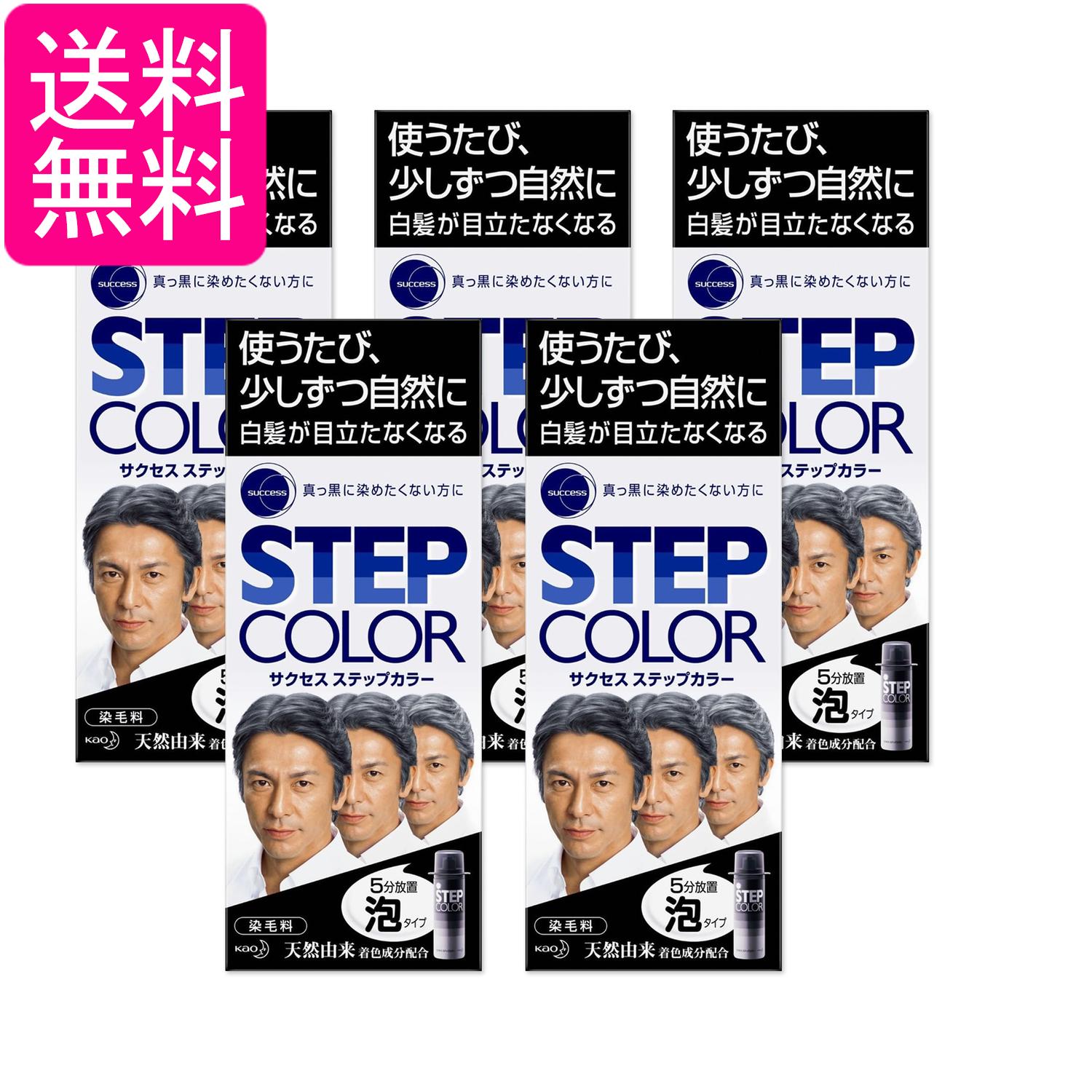 5個セット 花王 サクセス ステップカラー 110g 白髪染め 送料無料