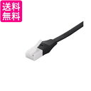 3個セット バッファロー BSLS6AFU20BK ブラック ツメの折れないLANケーブル カテゴリ6a ストレート フラットタイプ BUFFALO 送料無料