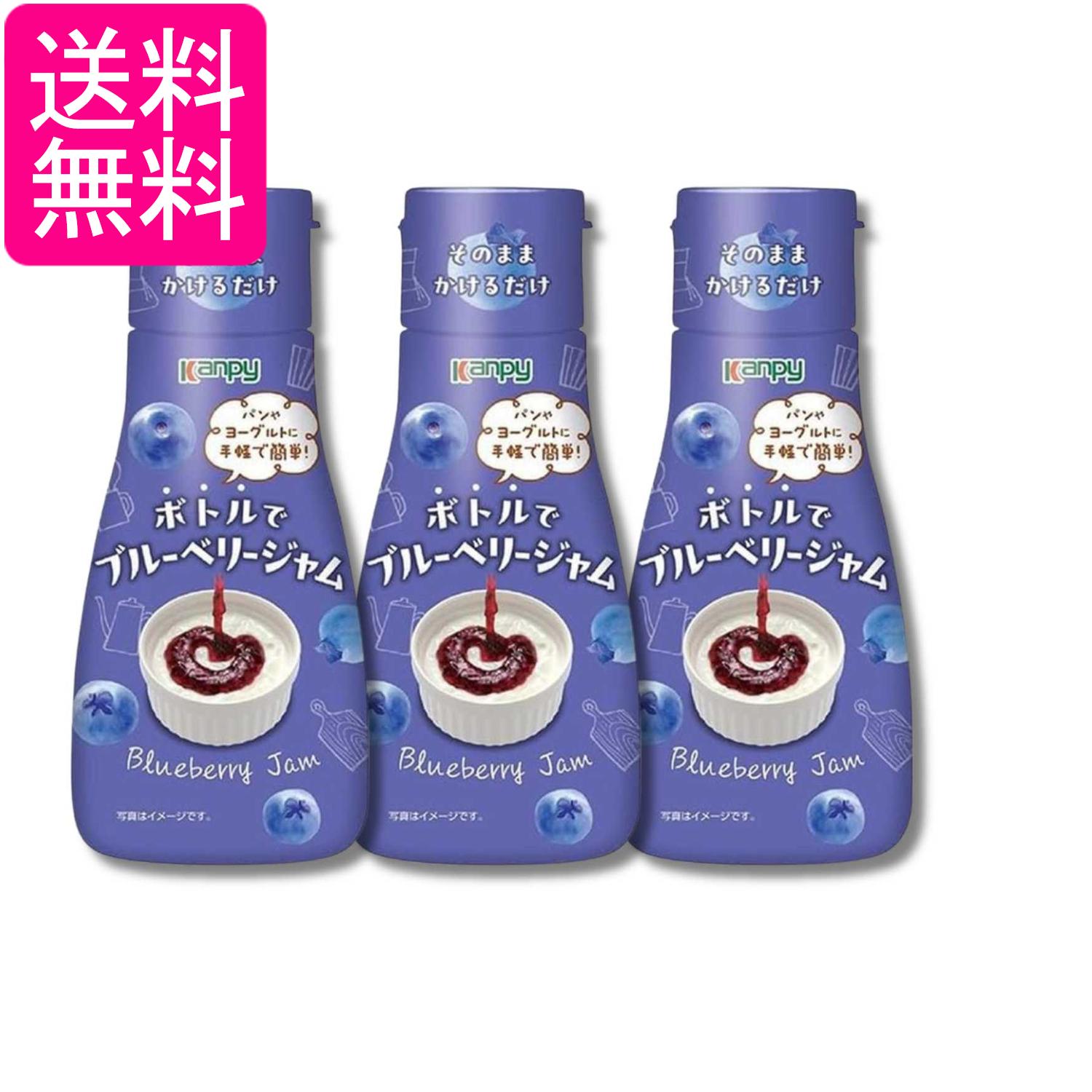 Peanut Cream - 3個セット カンピー ボトルでブルーベリージャム 240g 送料無料