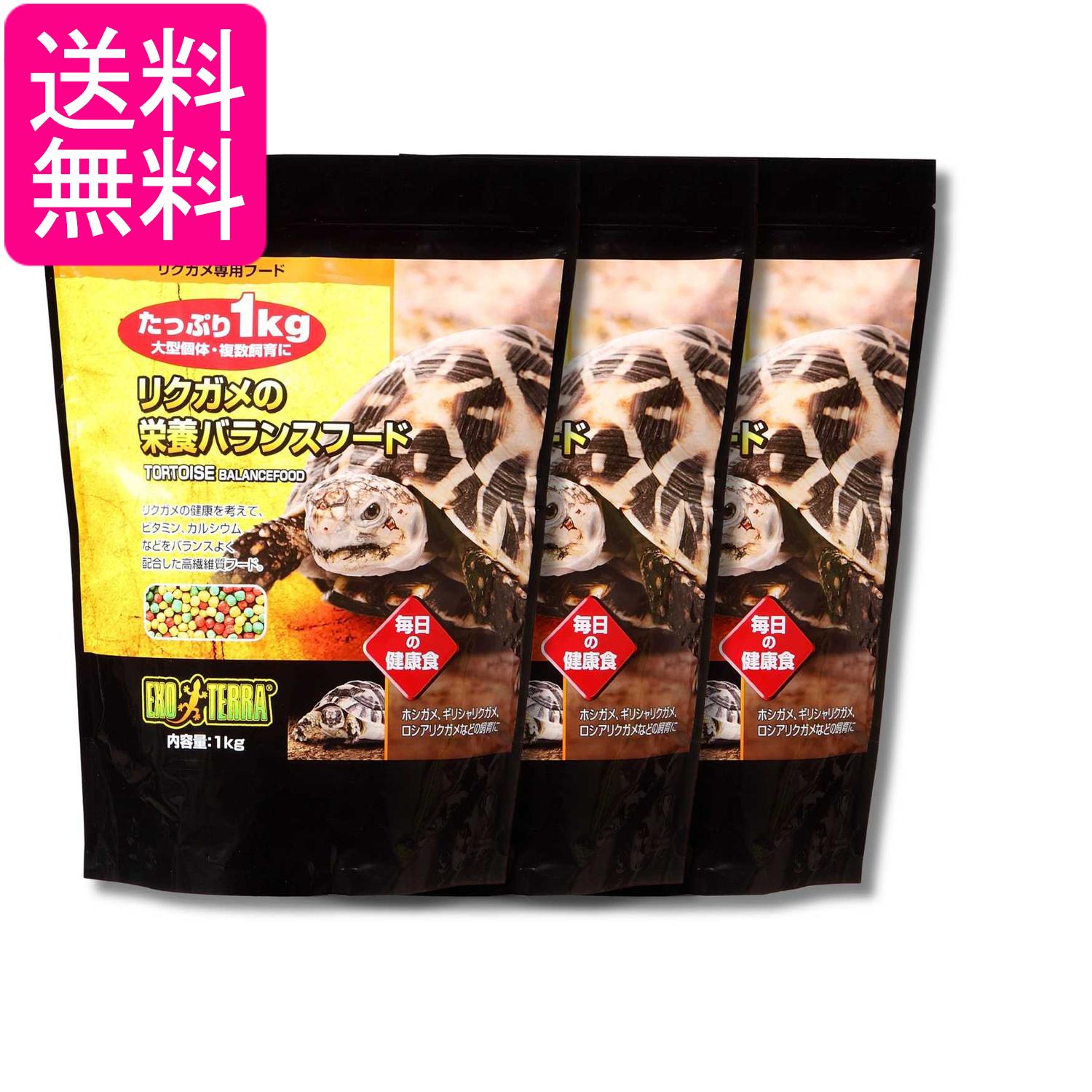 3個セット ジェックス エキゾテラ リクガメの栄養バランスフード1kg 送料無料