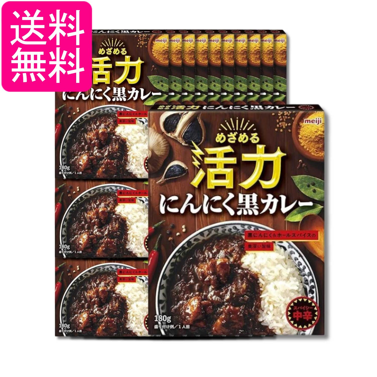 30個セット 明治 めざめる活力 にんにく黒カレー 180g レトルト 送料無料