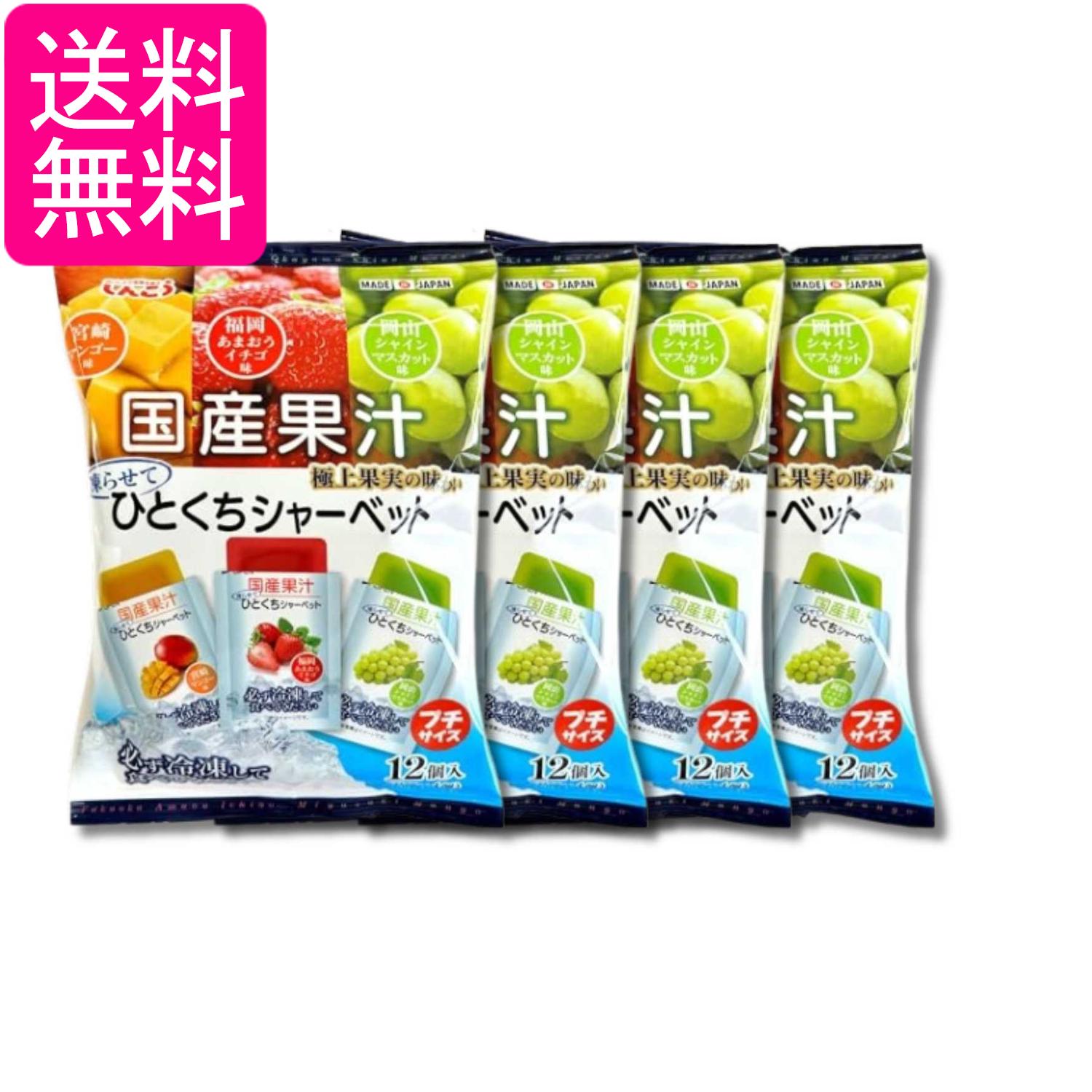 4個セット しんこう ひとくちシャーベット 個包装 18g×12袋 送料無料
