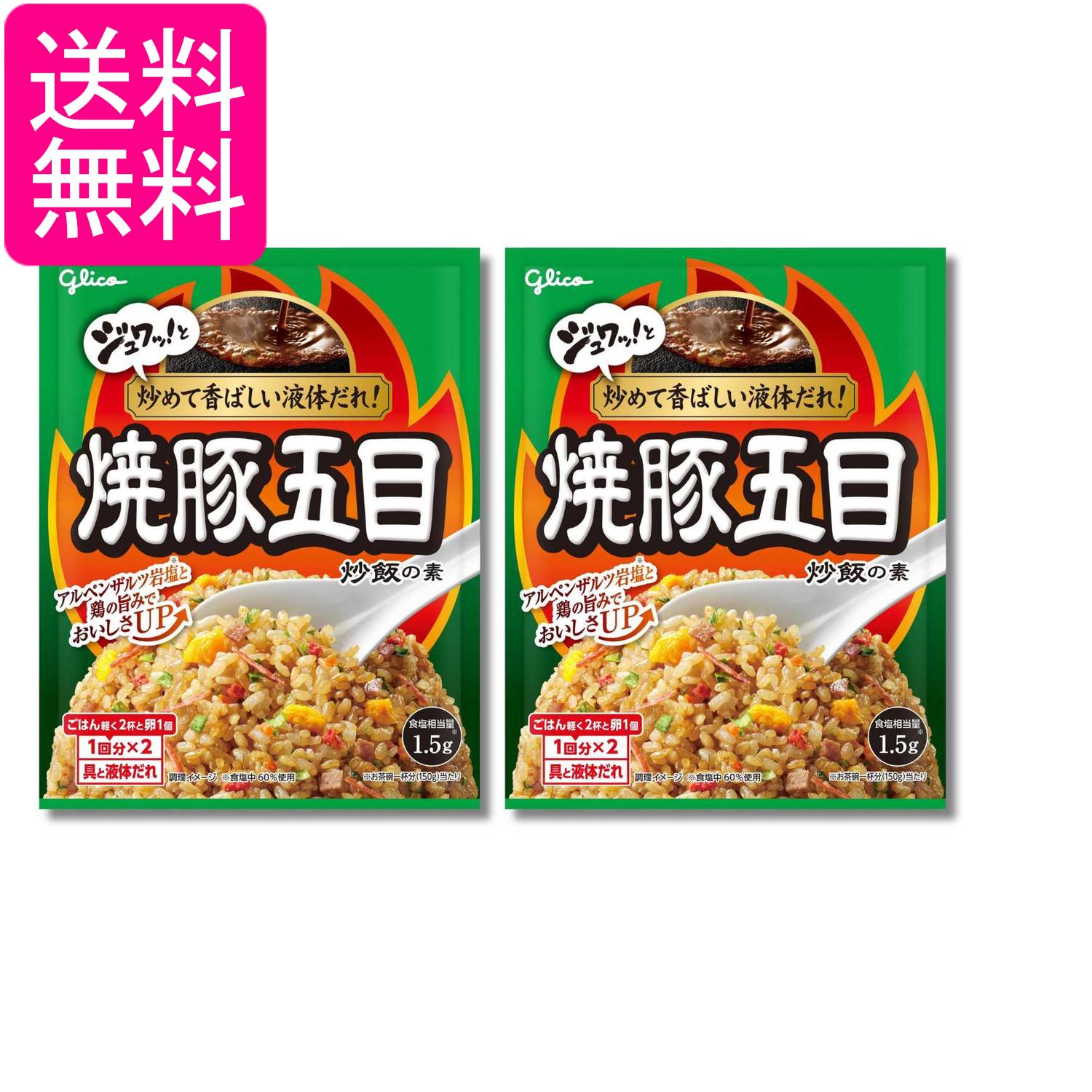 2個セット 江崎グリコ 焼豚五目炒飯の素 44.2g 1回分×2 送料無料