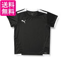 プーマ サッカー 半袖 Tシャツ TEAMLIGA ゲームシャツ JR 705144 キッズ ブラック ホワイト03 130 送料無料 【G】