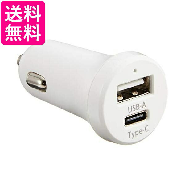 iPhone/スマートフォン用DC-USB充電器3.4AType-C対応 IH-DCUC34ADW 送料無料 【G】
