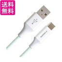 楽天Pay Off StoreKYOHAYA USB Type C ケーブル カラフルタイプ グリーン ナイロン編み込み被覆 アンドロイド 充電ケーブル 高耐久 送料無料 【G】