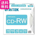 RiTEK CD-RW700.PW10P A デ-タ用 CD-RW 700MB 繰り返し記録 プリンタブル 10 送料無料 【G】