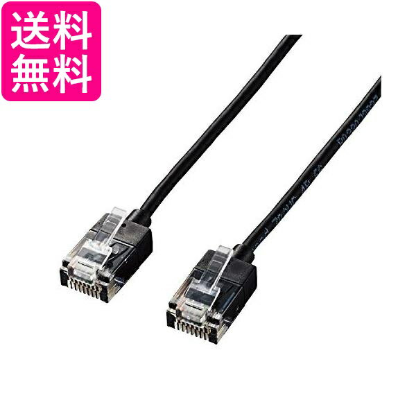 エレコム LANケーブル CAT6A 3m cat6a準拠 スーパースリム ブラック LD-GPASS BK3 送料無料 