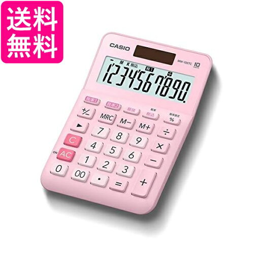 カシオ W税率電卓 10桁 税計算 ピンク ミニジャストタイプ MW-100TC-PK-N 送料無料 【G】 カシオ W税率電卓 10桁 税計算 ピンク ミニジャストタイプ MW-100TC-PK-N 送料無料 【G】