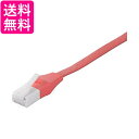 バッファロー ツメの折れないLANケーブル カテゴリー6 ストレート フラット 1m ピンク BSLS6FU10PK2 送料無料 【G】