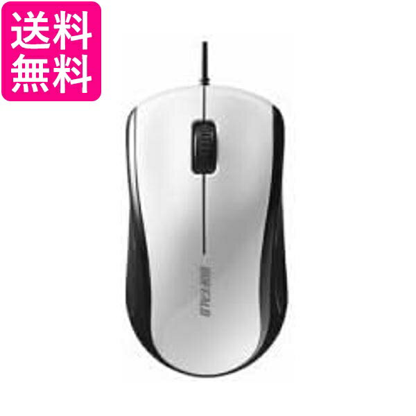 バッファロー BSMLU100WH 有線 レーザー 3ボタンマウス ホワイト 送料無料 【G】