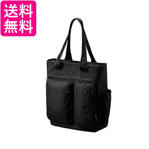 エレコム トートバッグ 整理タイプ 14.0inch 15L 撥水加工 高耐久ファスナー ブラック BM-TBSDBK 送料無料 【G】