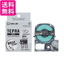 キングジム SB12TS マット 透明 白文字 テープカートリッジ テプラPRO 12mm 送料無料 【G】