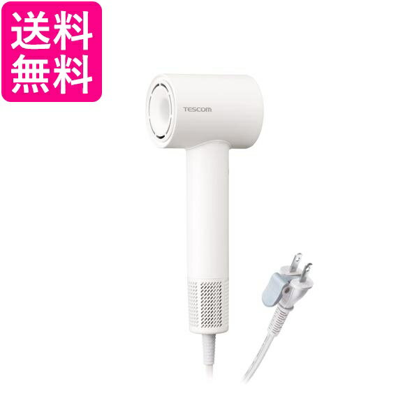テスコム ヘアドライヤー I字型 マイナスイオン 軽量 コンパクト 冷温風 静音 ラク抜きプラグ ホワイト TD760A-W 送料無料 【G】
