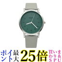 腕時計 レディース かわいい おしゃれ 文字盤 見やすい アナログ 防水 グレー×グリーン (管理S) 送料無料