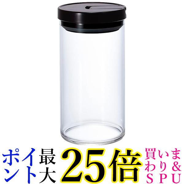 ハリオ MCNR-300-B 珈琲キャニスター L ブラック 保存容器 コーヒー 粉 耐熱 ガラス 300g用 1L HARIO 送料無料