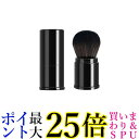 パウダーブラシ メイクブラシ チーク 伸縮式 化粧 肌触り コンパクト 携帯便利 ブラック (管理S) 送料無料