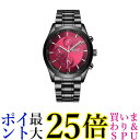 腕時計 メンズ シンプル おしゃれ かっこいい 安い 男性 見やすい シンプル ブラック×レッド (管理S) 送料無料