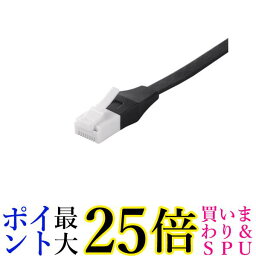 3個セット バッファロー BSLS6AFU05BK ブラック ツメの折れないLANケーブル カテゴリ6a ストレート フラットタイプ 送料無料