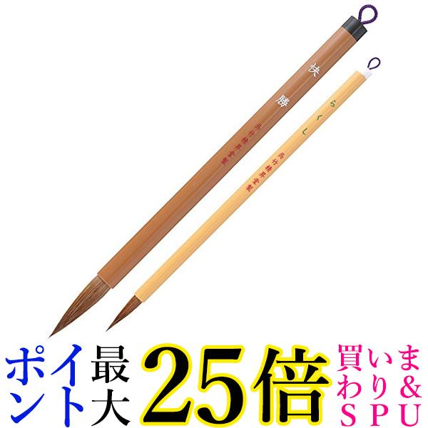 呉竹 JF87-902S 太筆快勝・細筆らくし 二本セット 3号・7号パック 送料無料 【G】