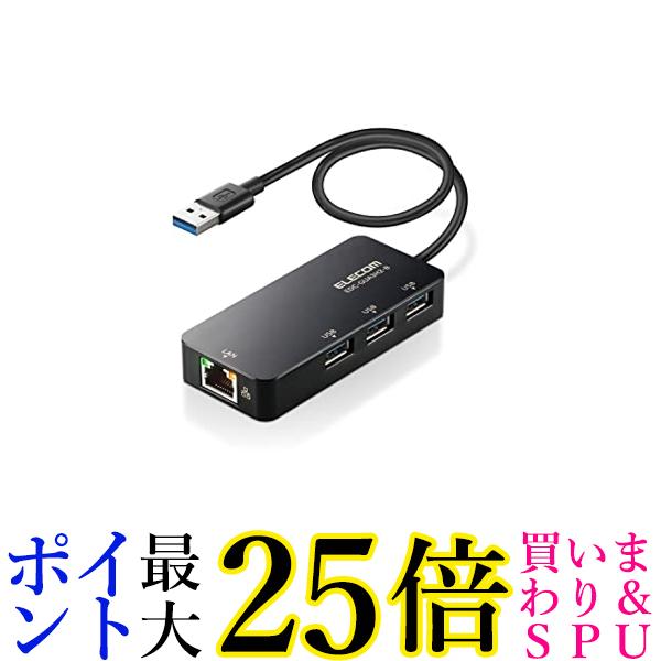 쥳 ͭLANץ USB3.0 USB-A USBRJ45 Ѵץ ӥå USBϥ ֥å EDC-GUA3H2-B ̵ G