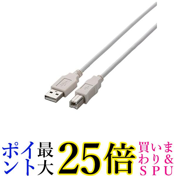 GR USBP[u B USB2.0 (USB A IX to USB B IX) 1m zCg U2C-BN10WH  yGz
