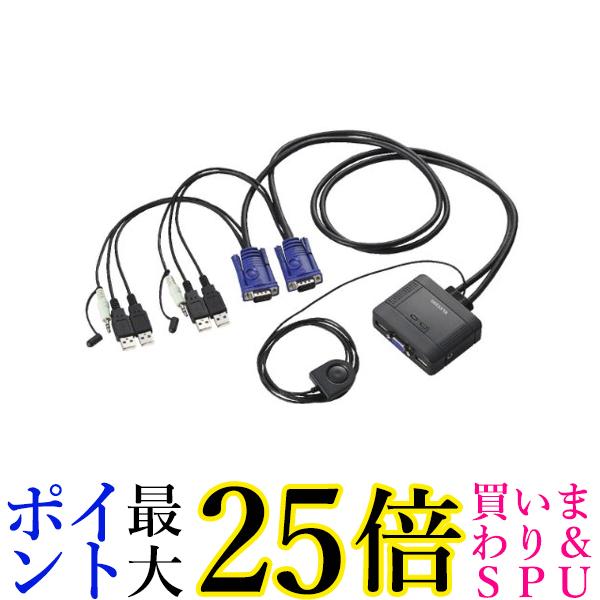 GR KVMXCb` USB VGA Xs[J[ 茳XCb` 2 I[fBIؑ KVM-KUS  yGz