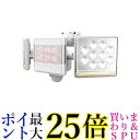 ムサシ RITEX フリーアーム式高機能LEDセンサーライト(12W×2灯) 「コンセント式」 LED-AC2030 ホワイト 送料無料 【G】