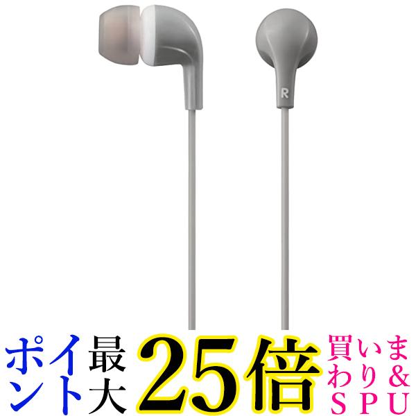 エレコム ステレオヘッドホン カナル CN300 バランスの良い音質とキレのある低音を再生 グレー EHP-CN300AGY 送料無料 【G】